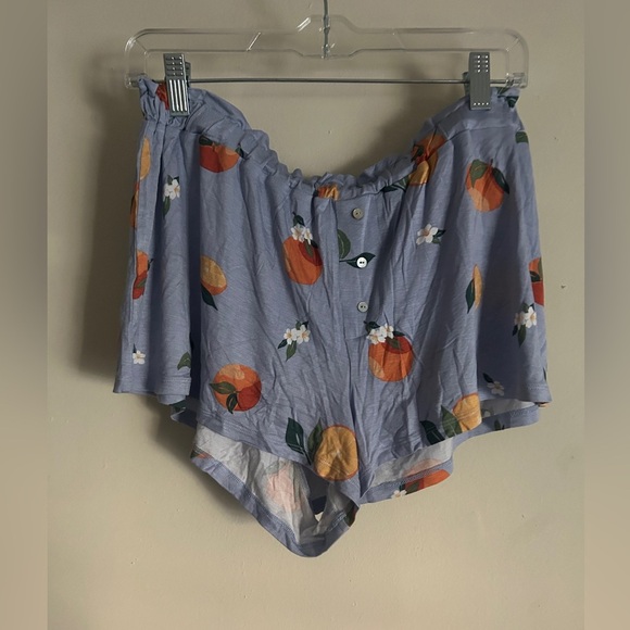 HONEYDEW Women’s Long Sleeve Pajama Set Orange Print Size M - Picture 2 of 7